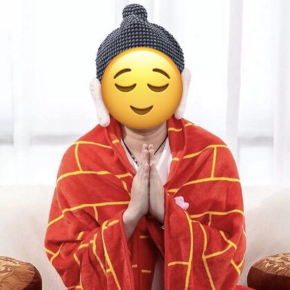 [現貨] 佛系和尚毛氈 不連帽 袈裟 阿彌陀佛 冷氣被 搞笑 聖誕 交換禮物 派對 聖誕禮物 伏 搞鬼禮物
