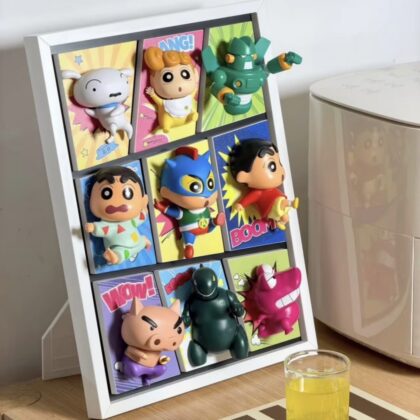 [預訂產品] 正版授權 蠟筆小新 立體磁吸相框磁石貼 冰箱貼 crayon shin chan 蠟筆小新磁吸漫畫相框 聖誕禮物 朋友禮物 生日禮物